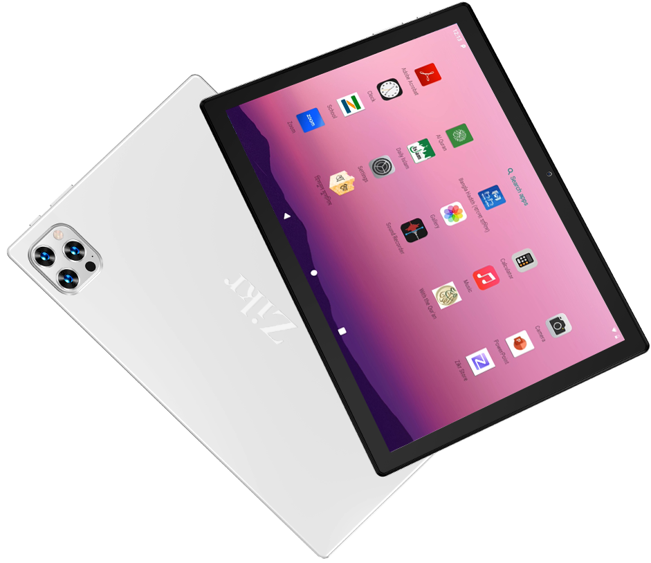 Zikr tablet side view